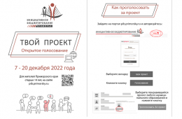 08.12.2022 Голосование за инициативы конкурса «Твой проект» стартовало в Приморье, сообщает  www.primorsky.ru | Администрация муниципального округа город Партизанск Приморского края Официальный сайт