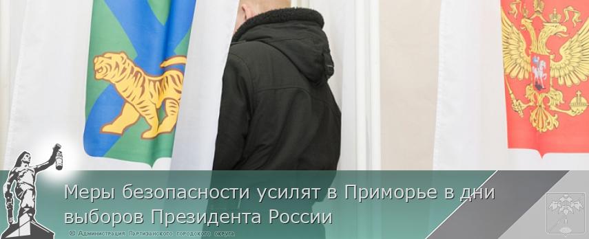 Меры безопасности усилят в Приморье в дни выборов Президента России