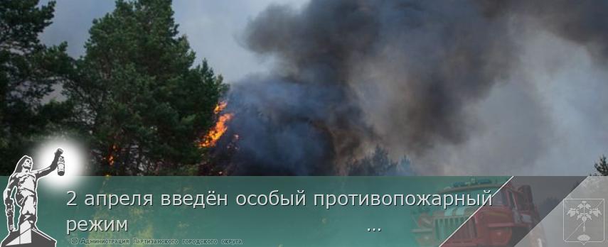 2 апреля введён особый противопожарный режим                                                  