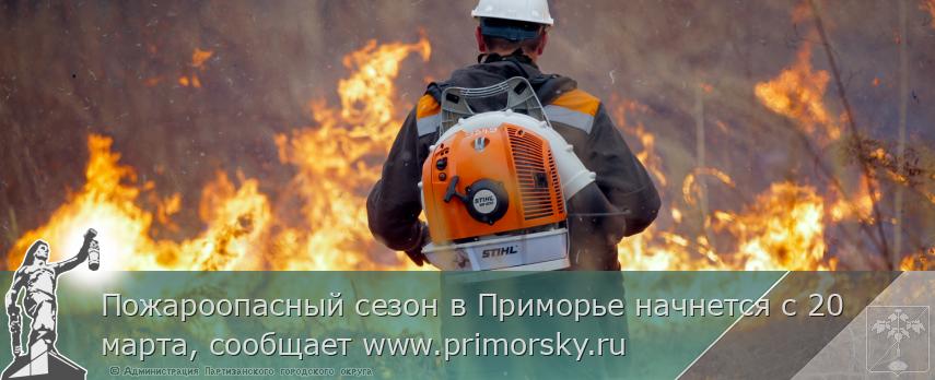 Пожароопасный сезон в Приморье начнется с 20 марта, сообщает www.primorsky.ru