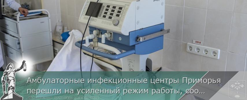 Амбулаторные инфекционные центры Приморья перешли на усиленный режим работы, сообщает http://www.primorsky.ru