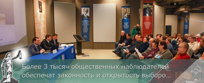 Более 3 тысяч общественных наблюдателей обеспечат законность и открытость выборов Президента РФ в Приморье