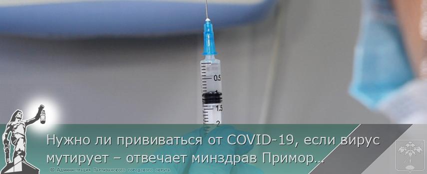 Нужно ли прививаться от COVID-19, если вирус мутирует – отвечает минздрав Приморья 