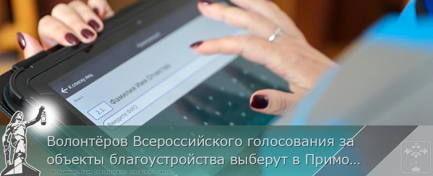 Волонтёров Всероссийского голосования за объекты благоустройства выберут в Приморье
